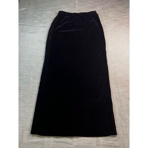 Black Velvet Maxi Skirt Rob Hill for Mister Jay Vintage  Elastic Waist Medium